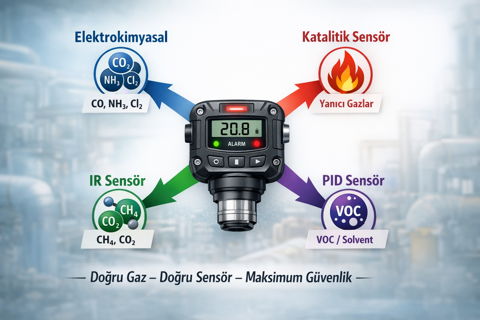 Gaz Algılama Sistemlerinde Kullanılan Sensör Tipleri